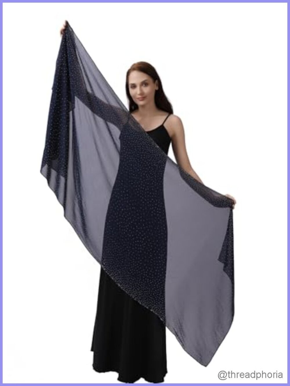 Lightweight Sparkle Rhinestone Wrap Shawl Evening Stole for Wedding